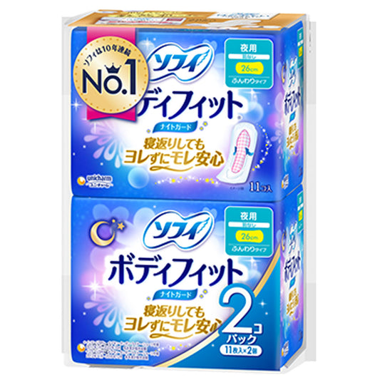 소피 바디 피트 나이트 가드 야용 날개 없음 11장입×2개 팩 1개