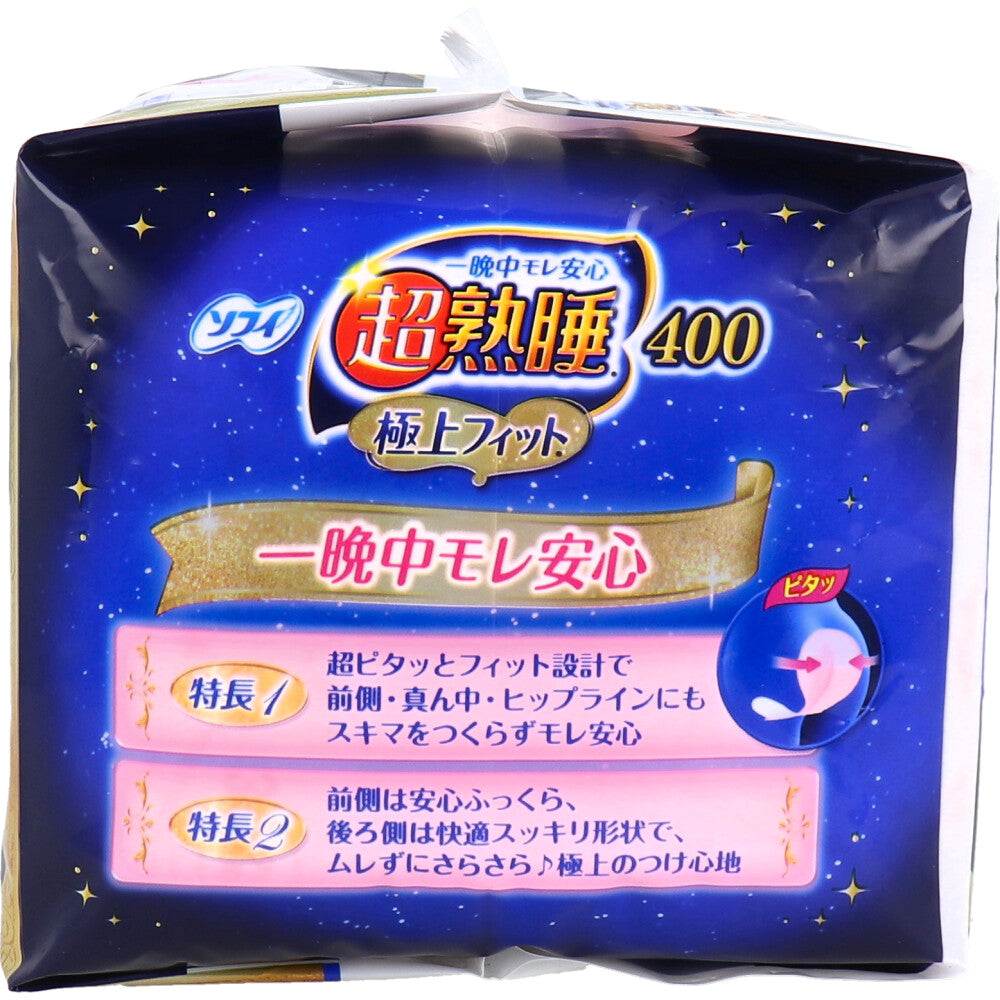 [メーカー欠品]ソフィ 超熟睡400 極上フィット 特に多い夜用 羽つきスリム 40cm 8個入 1 個