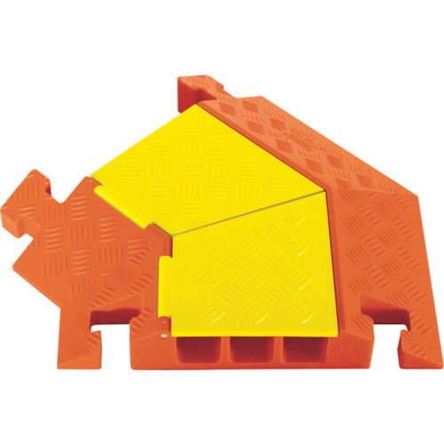 CHECKERS Linebacker Cable Protector, Heavy Duty, 3 Wires, Right Bend, CPT3X225-LY/O, 1 Piece