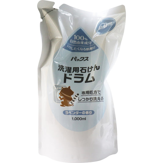 팩스 세탁용 비누 드럼 라벤더 향기 리필용 1000mL 1개