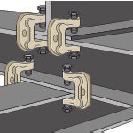 スーパー　アイアンマン（仮設用挟締金具）クランプ範囲２１〜６０ｍｍ　ボルト対辺３６タイプ　AC60　1 個