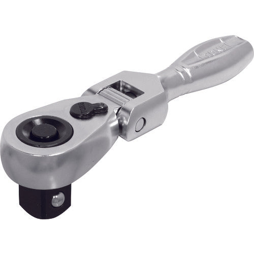 TONE Compact Short Swing Ratchet Handle (Hold Type) 72 teeth, 12.7mm socket, 110mm overall length, RH4FCHS, 1 pc