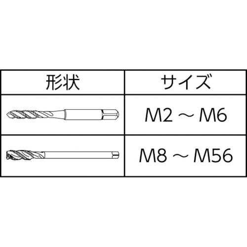 ＯＳＧ　Ａースパイラルタップ（メートルねじ用）　Ｍ６×０．７５　シャンク径６ｍｍ　８３２５３００　A-SFT-STD-M6X0.75　1 本