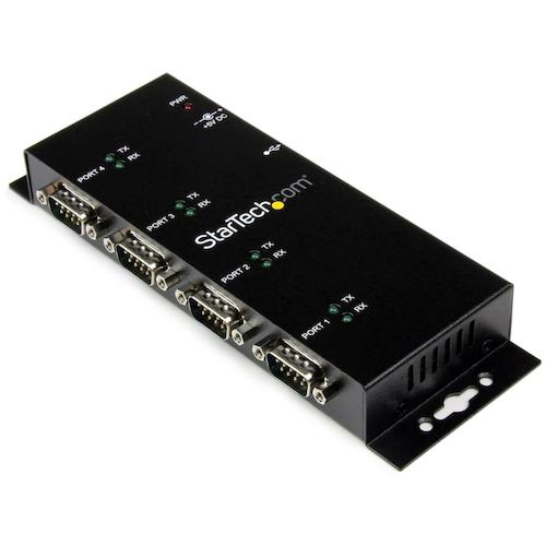 StarTech Serial Hub / USB-A - 4x RS232C / Industrial Metal Case / DIN Clip ICUSB2324I 1 Box