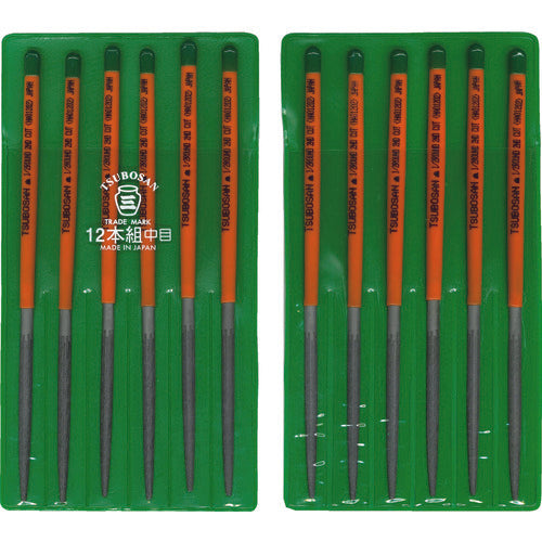 Tsubosan File Set 12-piece Set Half-round Medium HA012-02 1 S