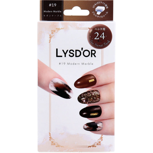 [Outlet] LYSD'OR Semi-Cure Gel Nails for Hand Nails Modern Marble 24 Sheets 1 pc