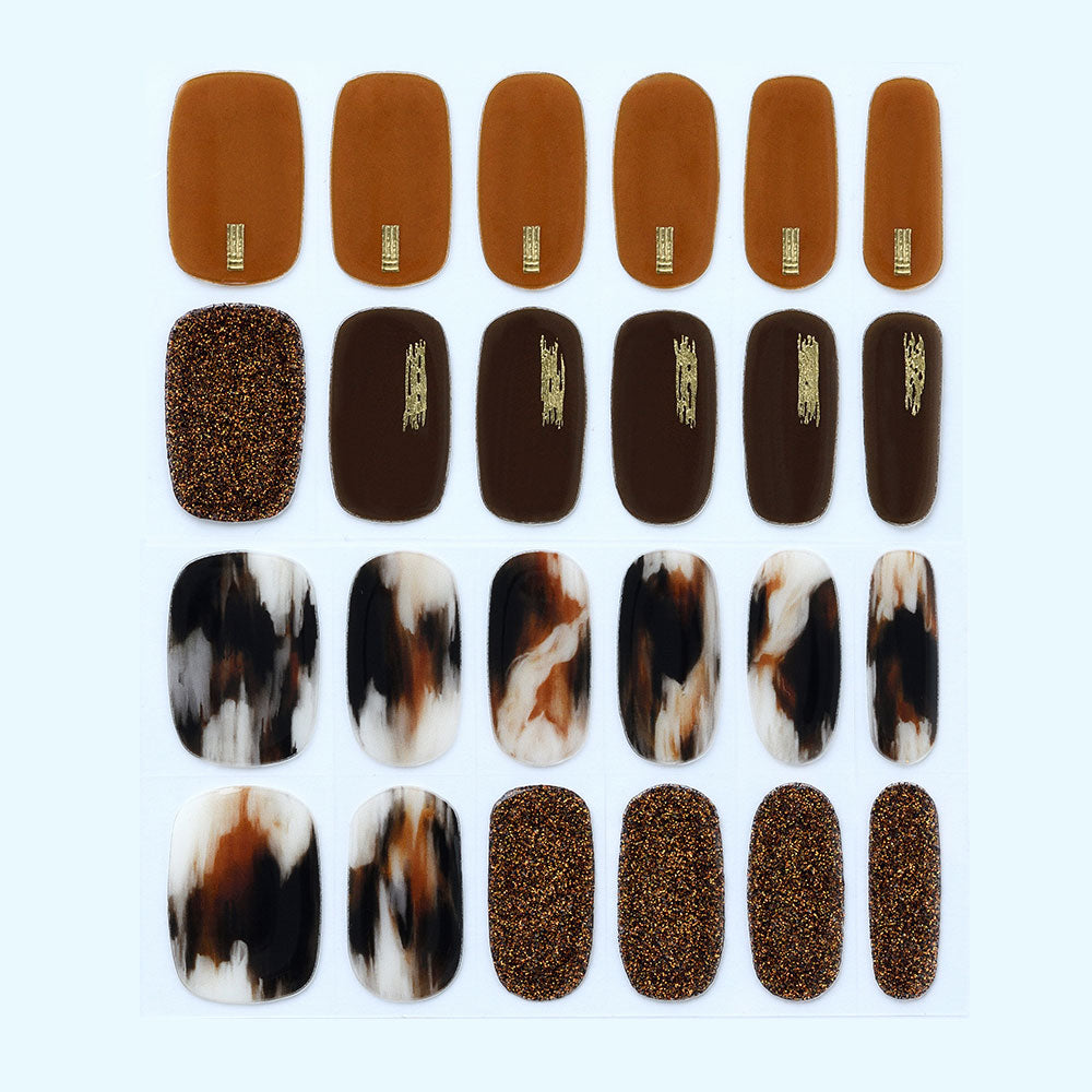 【아울렛】LYSD'OR 리스돌 세미큐어 젤 네일 핸드 네일용 모던 마블 24장입 1개