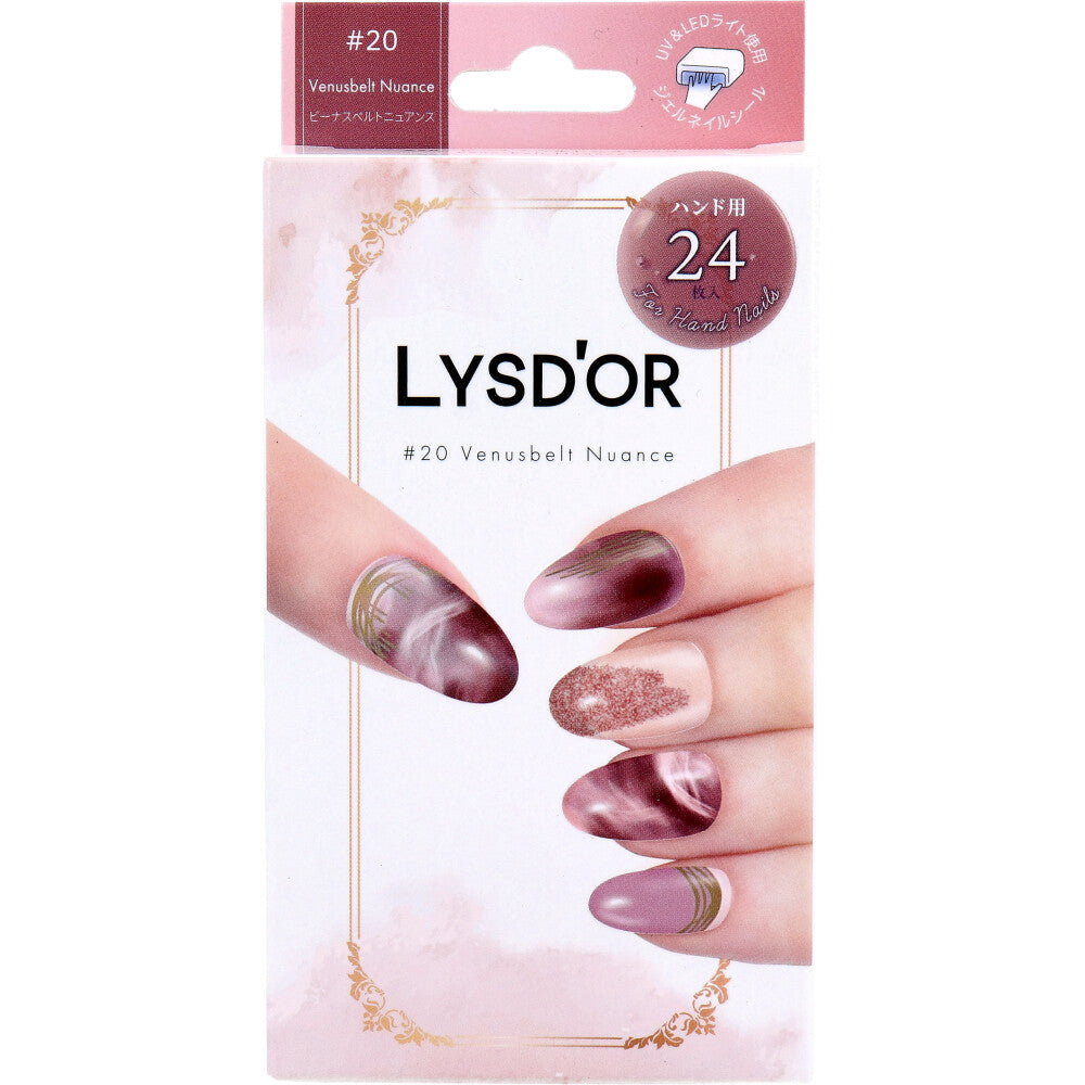 [Outlet] LYSD'OR Semi-Cure Gel Nails for Hand Nails Venus Belt Nuance 24 Sheets 1 Piece