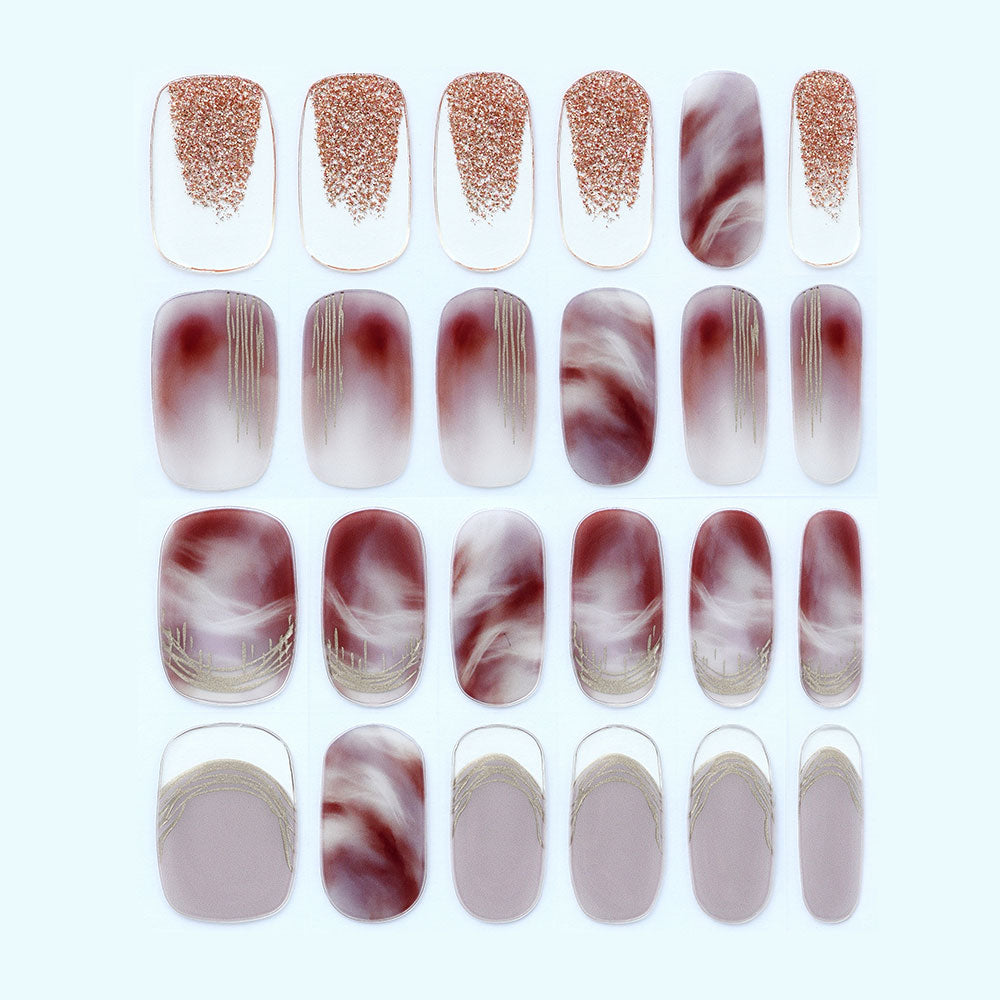 [Outlet] LYSD'OR Semi-Cure Gel Nails for Hand Nails Venus Belt Nuance 24 Sheets 1 Piece