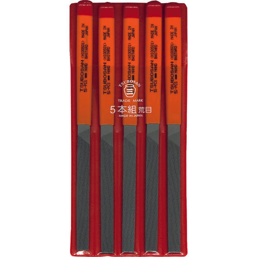 Tsubosan File Set, 5-piece Set, Flat, Coarse, HI005-01 1 S