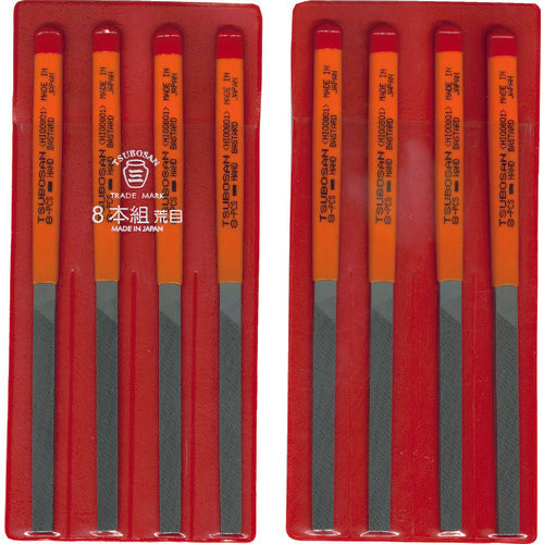 ツボサン　組ヤスリ　８本組　平　荒目　HI008-01　1 Ｓ