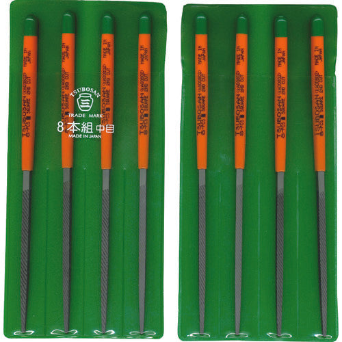 ツボサン　組ヤスリ　８本組　角　中目　KA008-02　1 Ｓ