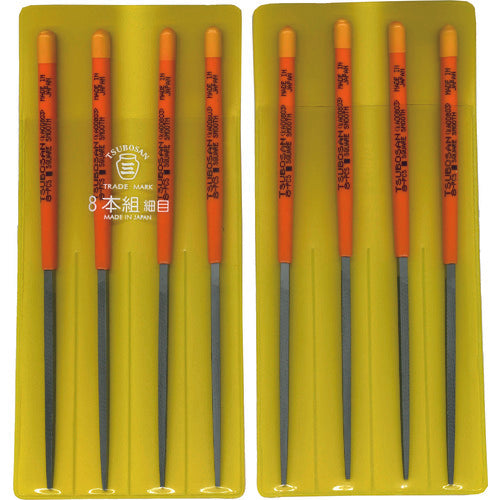 ツボサン　組ヤスリ　８本組　角　細目　KA008-03　1 Ｓ