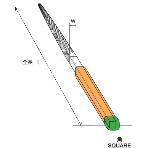 ツボサン　組ヤスリ　８本組　角　細目　KA008-03　1 Ｓ