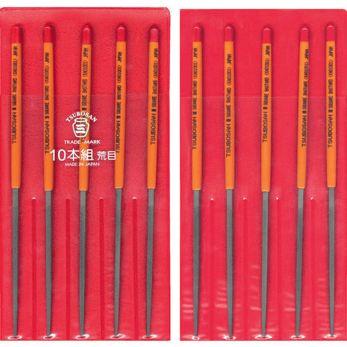 ツボサン　組ヤスリ　１０本組　角　荒目　KA010-01　1 Ｓ