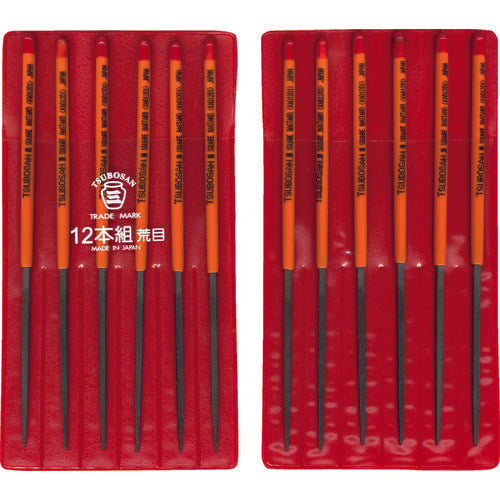 ツボサン　組ヤスリ　１２本組　角　荒目　KA012-01　1 Ｓ