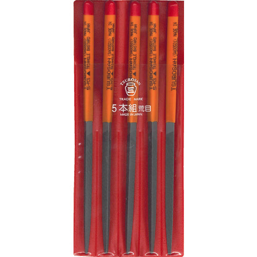 Tsubosan File Set, Set of 5, Triangular, Coarse, SA005-01 1 S