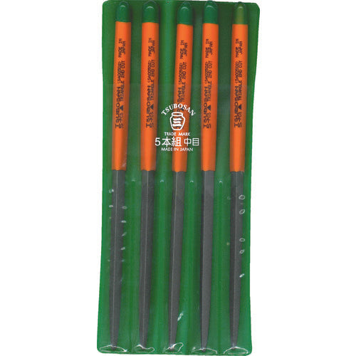Tsubosan File Set of 5, Triangular, Medium Grit, SA005-02 1 S