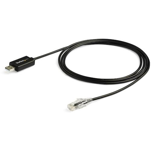 ＳｔａｒＴｅｃｈ　Ｃｉｓｃｏコンソールロールオーバーケーブル／ＵＳＢ−Ａ　−　ＲＪ４５　（Ｍ−Ｍ）／１．８ｍ　ICUSBROLLOVR　1 箱