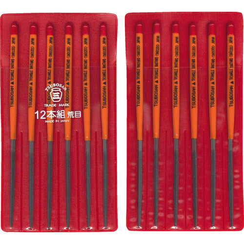Tsubosan File Set, 12-piece Set, Triangular, Coarse, SA012-01 1 S