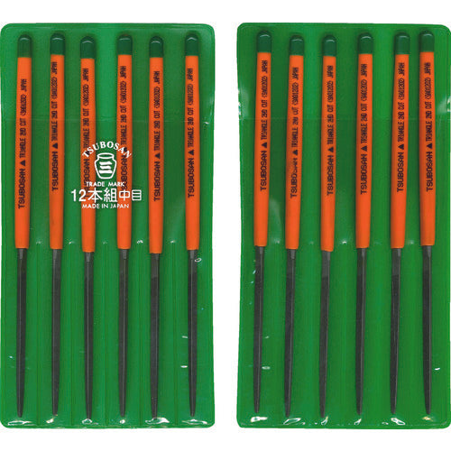 Tsubosan File Set, 12-piece Set, Triangular, Medium, SA012-02 1 S