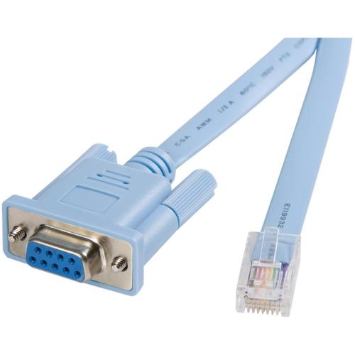 ＳｔａｒＴｅｃｈ　Ｃｉｓｃｏルータ用コンソールケーブル／ＲＪ４５　−　Ｄ−Ｓｕｂ９ピン　（Ｆ−Ｍ）／１．８ｍ　DB9CONCABL6　1 袋