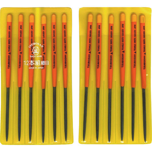 Tsubosan File Set, 12-piece Set, Triangular, Fine, SA012-03 1 S