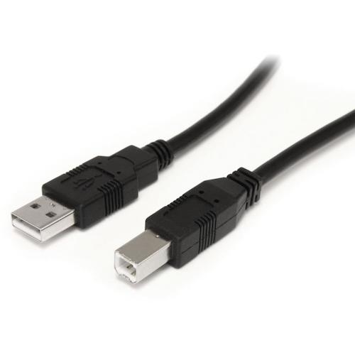 StarTech USB Cable / A-B / 9.1m / USB 2.0 / 480Mbps / Male-Male / Black USB2HAB30AC 1 box