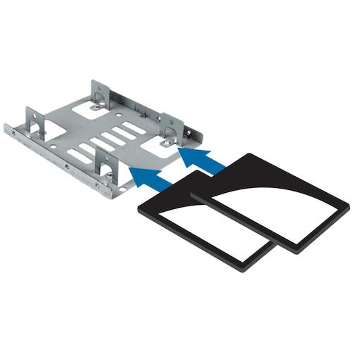 ＳｔａｒＴｅｃｈ　ＳＳＤ　／　ＨＤＤマウンタ／２ｘ　２．５”　ＨＤＤ／ＳＳＤを３．５”ベイに変換／ケーブル同梱　BRACKET25X2　1 箱