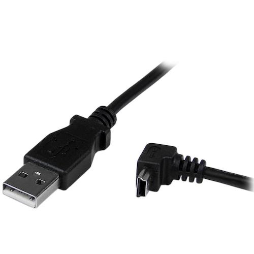 StarTech USB 케이블/A - Mini-B/1m/USB 2.0/하 L형/수/수/BK USBAMB2MD 1봉
