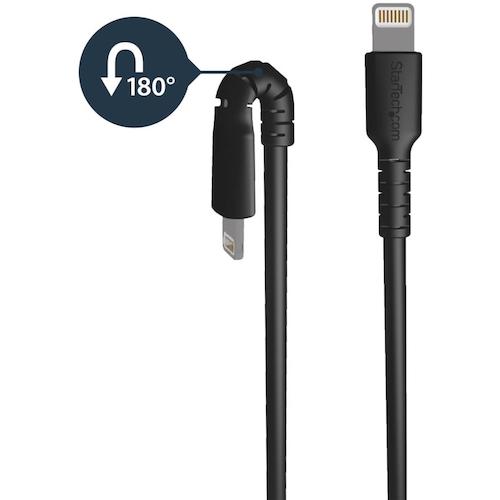 StarTech Lightning Cable / USB-A / 1m / Highly durable aramid / MFi certified / Black RUSBLTMM1MB 1 box