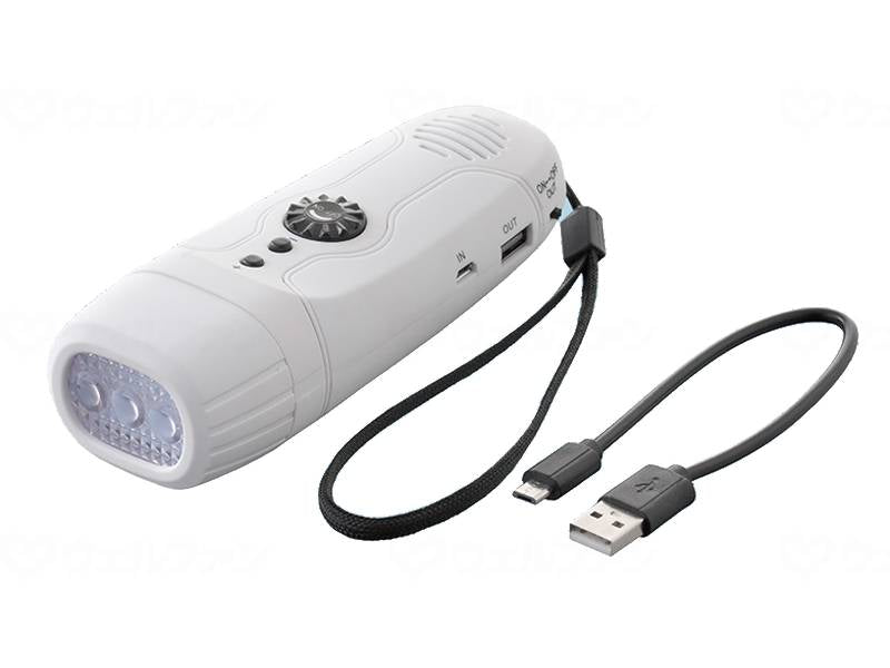 ﾎﾞｳｴｷｽﾏﾎ対応ﾀﾞｲﾅﾓFMﾗｼﾞｵLEDﾗｲﾄ ﾎﾜｲﾄ