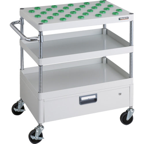 ＴＲＵＳＣＯ　ツールワゴン　フェニックスワゴン　省音　７５０Ｘ５００　１段引出付　ＢＴ−３０　ホワイト　PEW-TL972CV-W　1 台