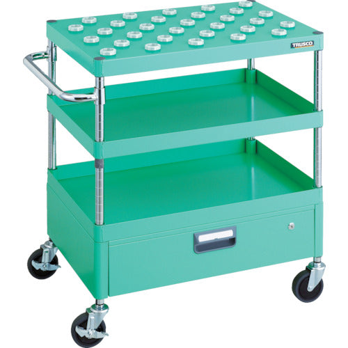 TRUSCO Tool Wagon Phoenix Wagon Noise-reducing 750 x 500 with 1 drawer BT-30 Young Green PEW-TL972CV-YG 1 unit