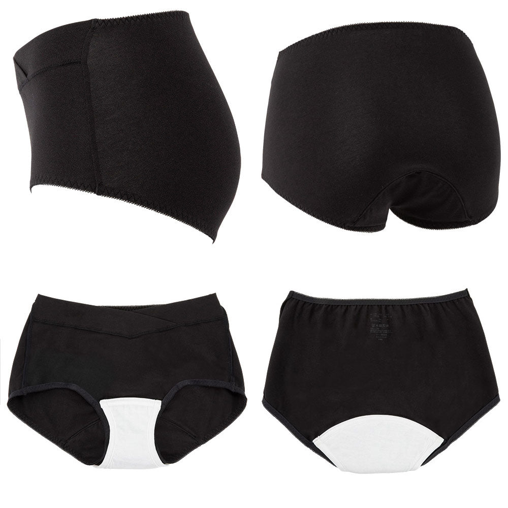 ピジョン 吸水できる産前産後コットンショーツ ブラック マタニティ用 Lサイズ 1枚入 1 個