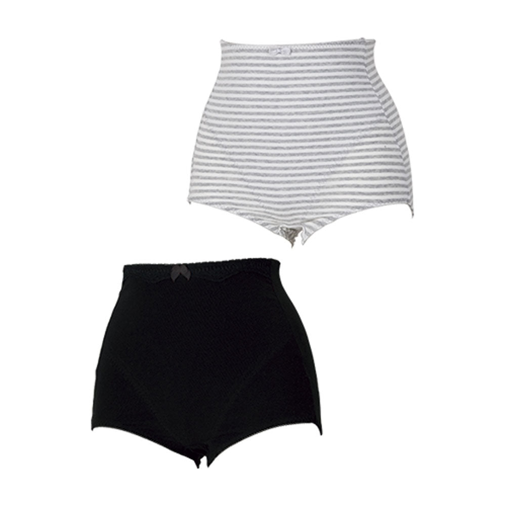 비둘기 산후 박만 배 + 엉덩이 깔끔한 반바지 그레이 &amp; 블랙 L 사이즈 2 매 세트 1 개