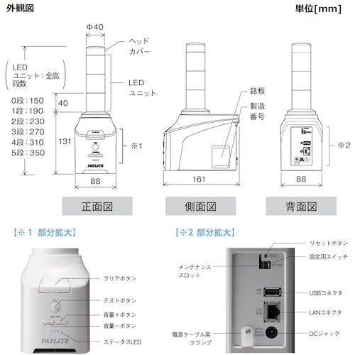 パトライト　ネットワーク制御信号灯　ＮＨＢシリーズ　ＮＨＢ　Φ４０　NHB4-3-RYG　1 台