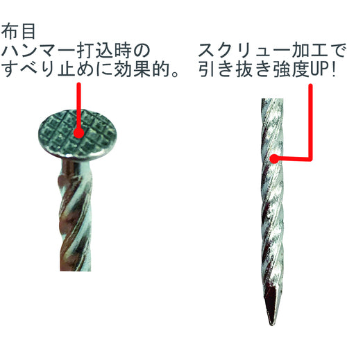 ＤＡＩＤОＨＡＮＴ　ＳＰユニクロスクリュー釘　１．７ｘ２５　５００ｇ（約１０００本）　00046800　1 箱