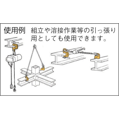 スーパー　ねじ式クランプ　スクリューカムクランプ　Ｊ型（ツイストカム式）　基本使用荷重０．５ｔ　SJC0.5S　1 台