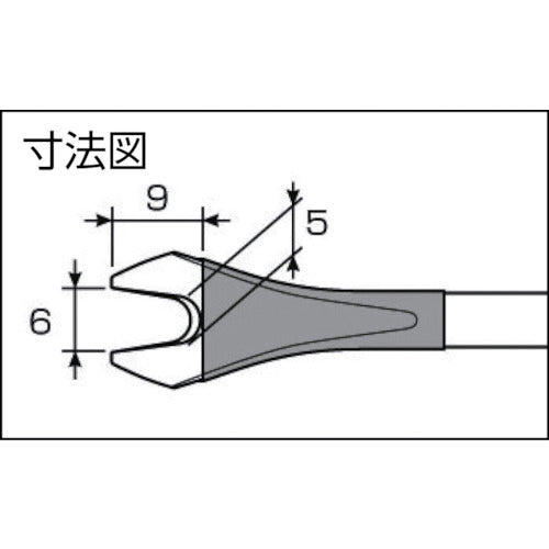 アネックス　車輌整備用工具（内装関連）　クリップリムーバー　差込幅６ｍｍ　軸長１３０ｍｍ　全長２４０ｍｍ　9135　1 丁