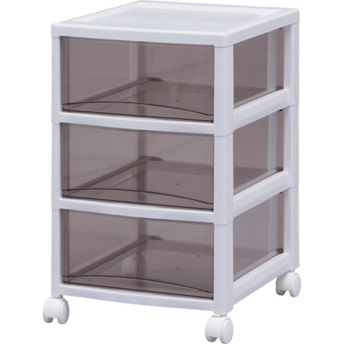 IRIS 221247 슈퍼 클리어 가슴 화이트/클리어 브라운 3단 타입 SCE-030-BR 1대