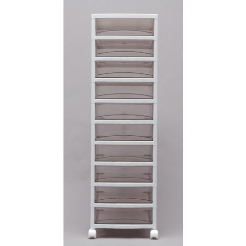 ＩＲＩＳ　２２１２７２　スーパークリアチェスト　ホワイト／クリアブラウン　１０段タイプ　SCE-1000-BR　1 台