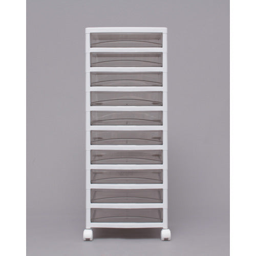 ＩＲＩＳ　２２１２９９　スーパークリアチェスト　ホワイト／クリアブラウン　１０段タイプ　SCE-S1000-BR　1 台