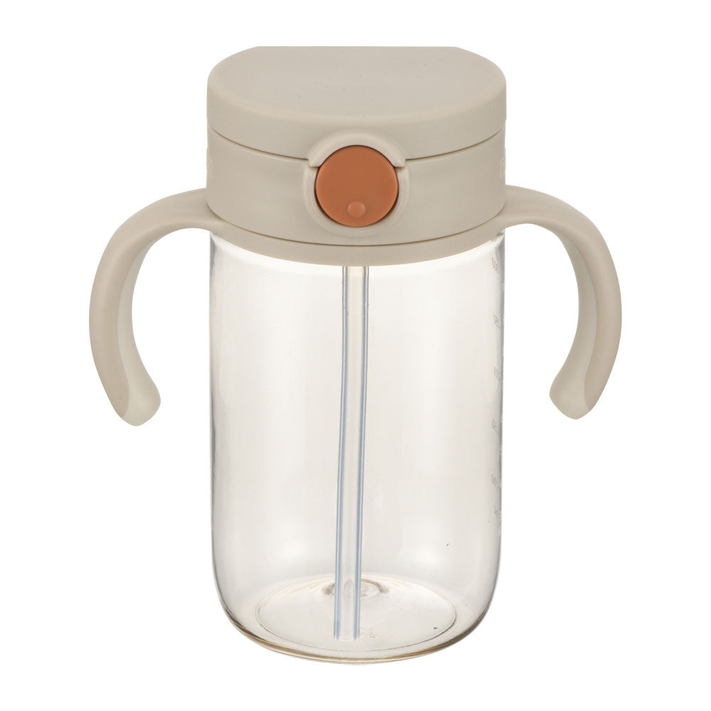 Richell Aster Outing Straw Mug 320 Beige 1 pc