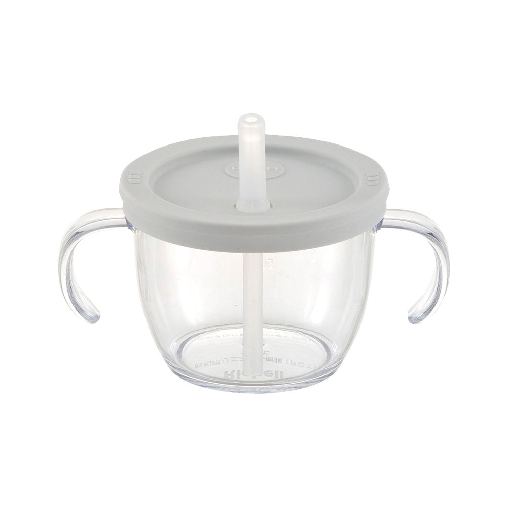 Richell Home Cup Mug Straw Type Light Gray 1 pc