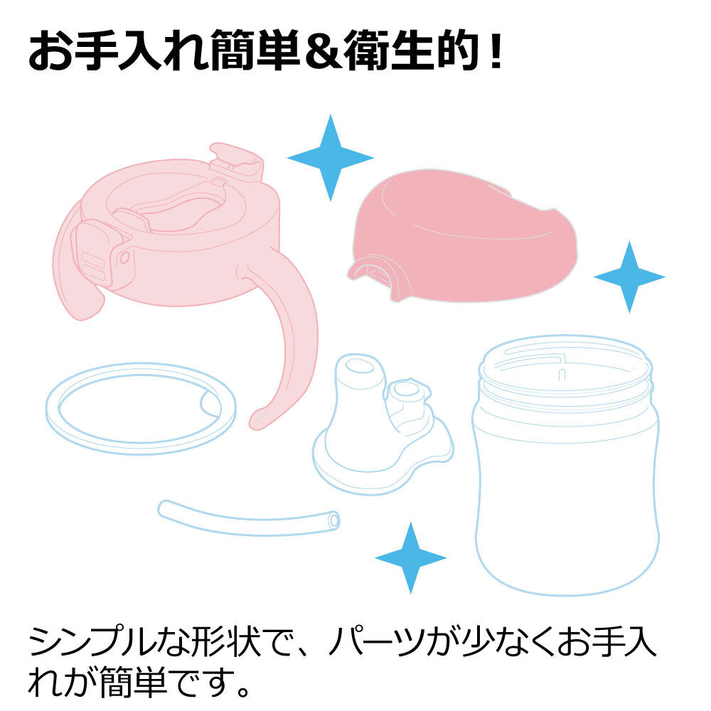 Richell Try Straw Lesson Mug SD Purple 1 piece