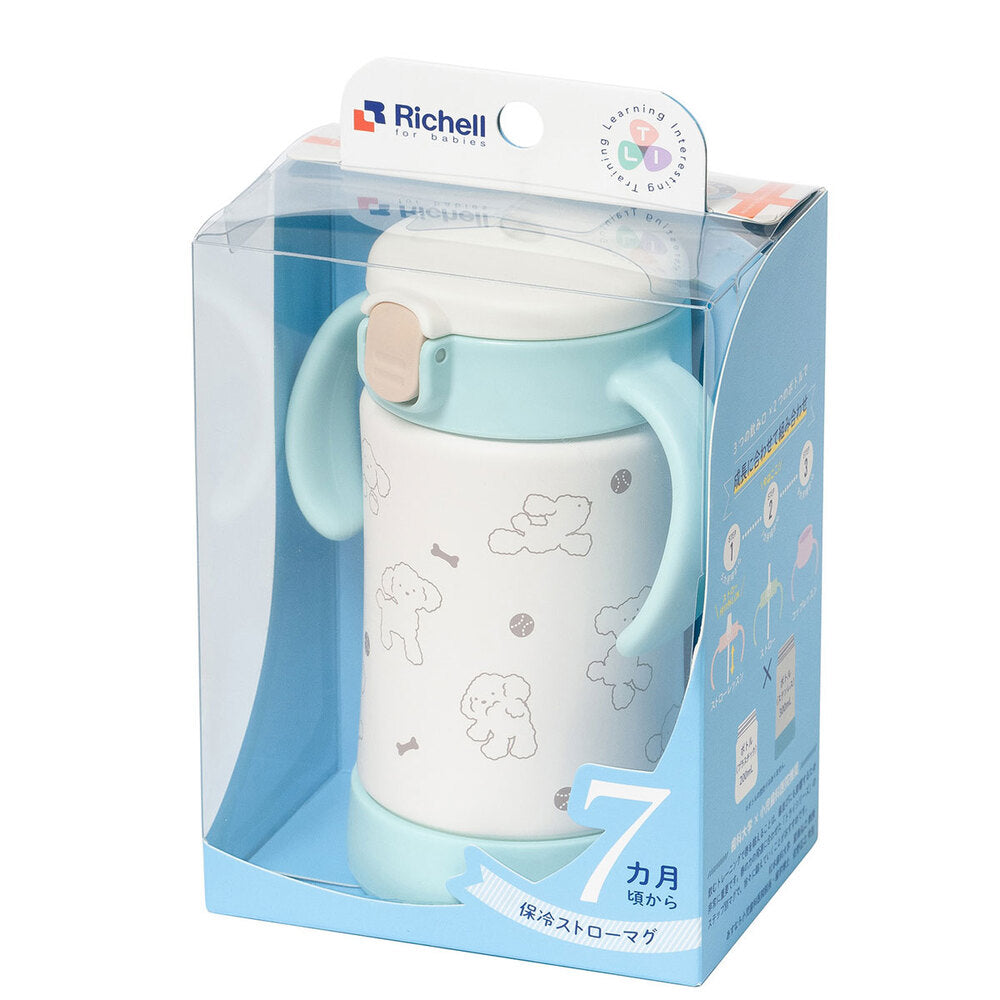 Richell Try Cooling Straw Mug SD Light Blue 1 pc