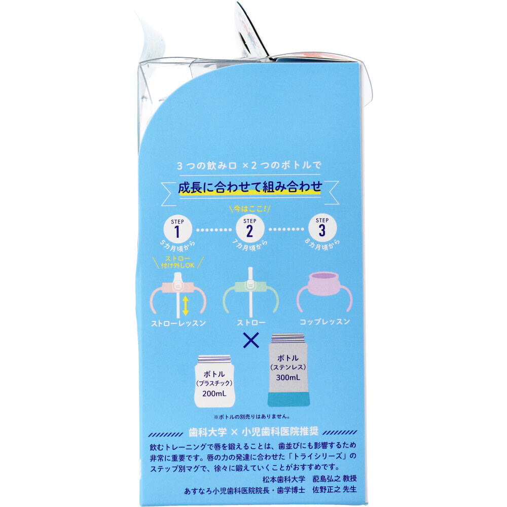 Richell Try Cooling Straw Mug SD Light Blue 1 pc