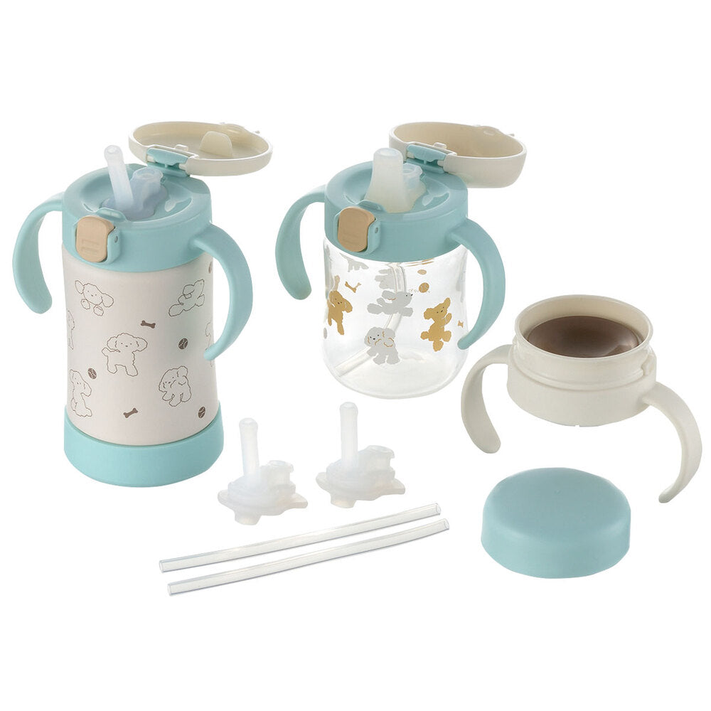 Richell Try Step Up Mug Set Premium SD Light Blue 1 piece