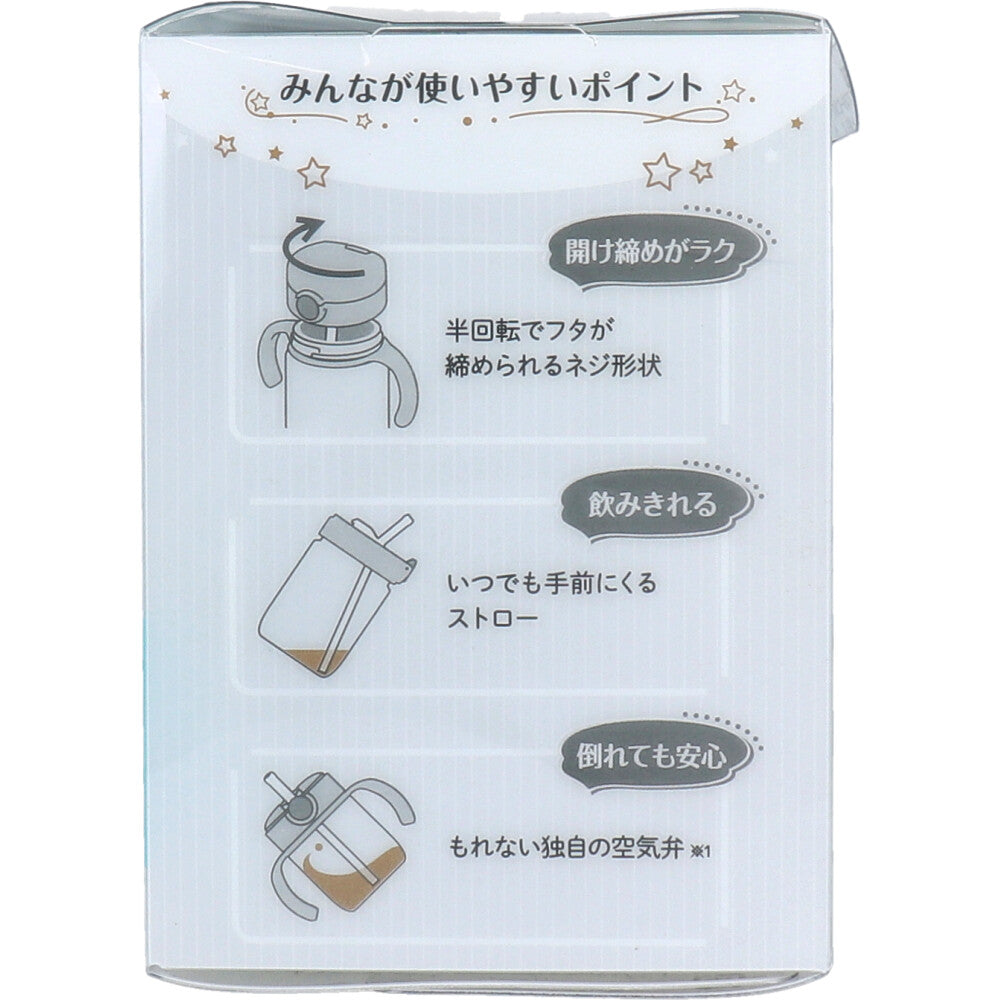 Richell Aster Straw Mug 200 Light Blue 1 pc